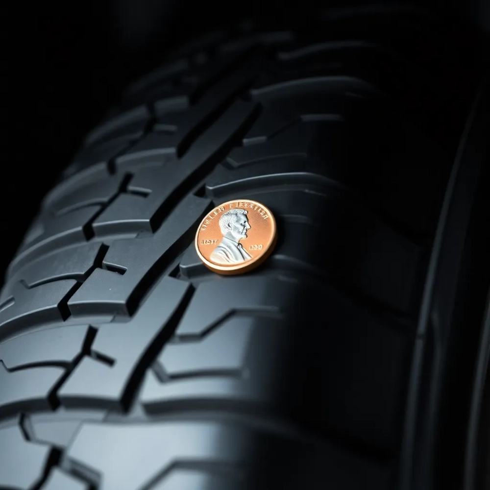 Jak zmierzyć bieżnik opony moneta