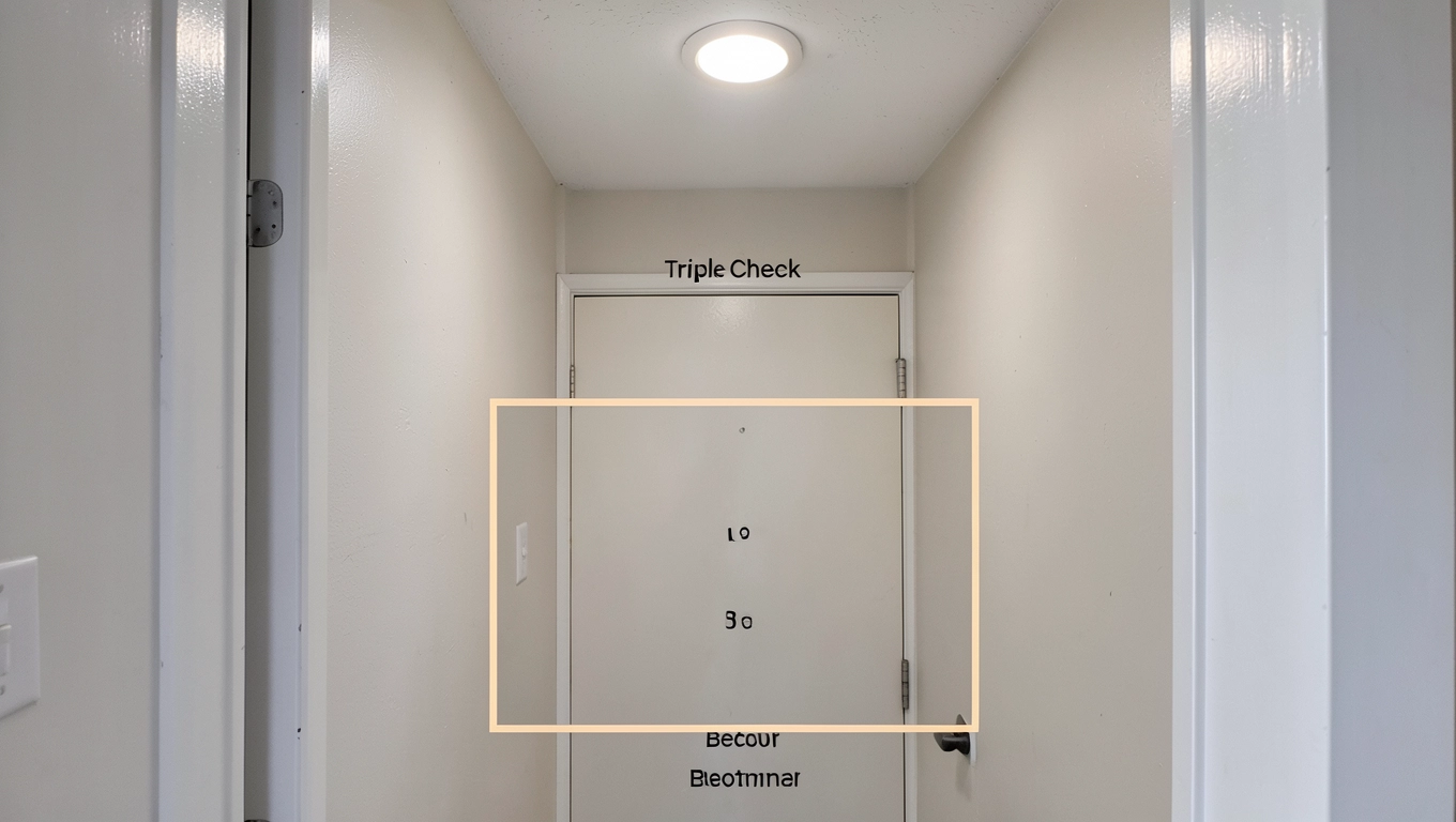 Pomiar drzwi łazienkowych bez futryny