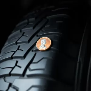Jak zmierzyć bieżnik opony moneta