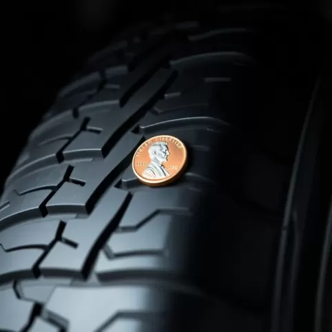 Jak zmierzyć bieżnik opony moneta