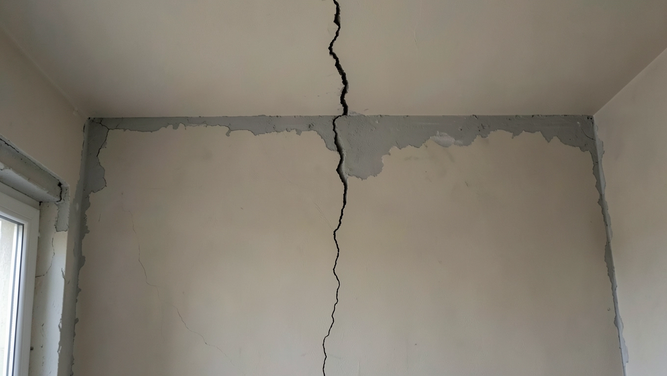 popękane ściany po remoncie sąsiada